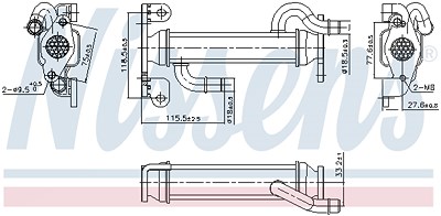 Nissens Kühler, Abgasrückführung [Hersteller-Nr. 989400] für Iveco von NISSENS