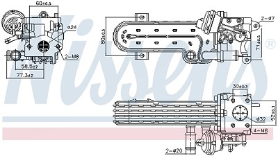 Nissens Kühler, Abgasrückführung [Hersteller-Nr. 989413] für Audi, Seat, Skoda, VW von NISSENS