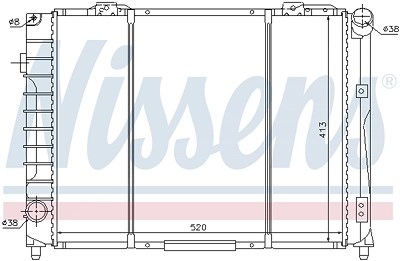 Nissens Kühler, Motorkühlung [Hersteller-Nr. 60021] für Alfa Romeo von NISSENS