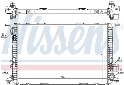 Nissens Kühler, Motorkühlung [Hersteller-Nr. 60327] für Audi von NISSENS