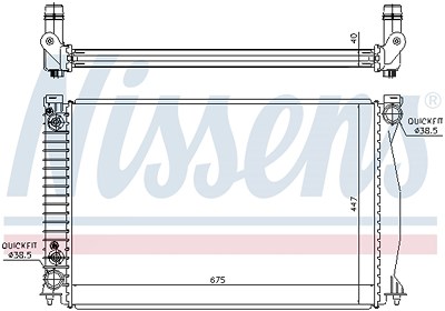 Nissens Kühler, Motorkühlung [Hersteller-Nr. 60328] für Audi von NISSENS