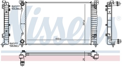 Nissens Kühler, Motorkühlung [Hersteller-Nr. 60353] für Audi, Seat von NISSENS