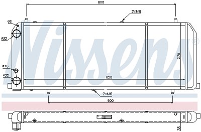 Nissens Kühler, Motorkühlung [Hersteller-Nr. 604201] für Audi von NISSENS