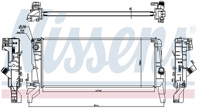 Nissens Kühler, Motorkühlung [Hersteller-Nr. 606246] für BMW, Mini von NISSENS