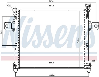 Nissens Kühler, Motorkühlung [Hersteller-Nr. 606254] für Jeep von NISSENS