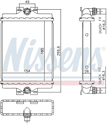 Nissens Kühler, Motorkühlung [Hersteller-Nr. 606296] für BMW von NISSENS