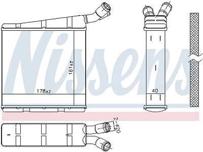 Nissens Kühler, Motorkühlung [Hersteller-Nr. 606334] für Audi, Seat, Skoda, VW von NISSENS