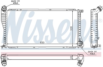 Nissens Kühler, Motorkühlung [Hersteller-Nr. 60634A] für BMW von NISSENS