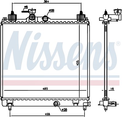 Nissens Kühler, Motorkühlung [Hersteller-Nr. 606550] für Suzuki von NISSENS