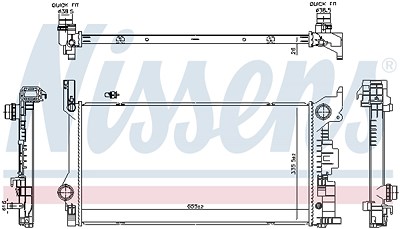 Nissens Kühler, Motorkühlung [Hersteller-Nr. 606565] für Polestar, Volvo von NISSENS