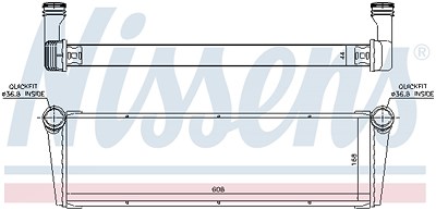 Nissens Kühler, Motorkühlung [Hersteller-Nr. 606703] für Porsche von NISSENS