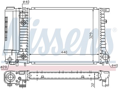 Nissens Kühler, Motorkühlung [Hersteller-Nr. 60703A] für BMW von NISSENS