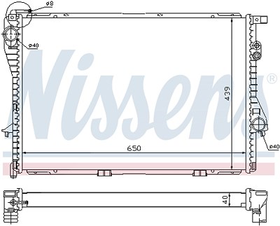 Nissens Kühler, Motorkühlung [Hersteller-Nr. 60752A] für BMW von NISSENS