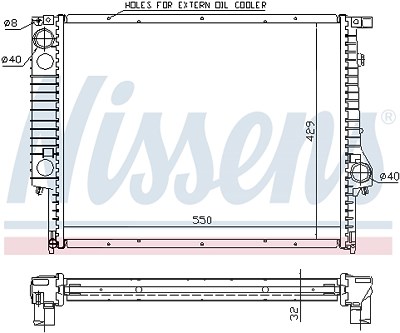 Nissens Kühler, Motorkühlung [Hersteller-Nr. 60759A] für BMW von NISSENS