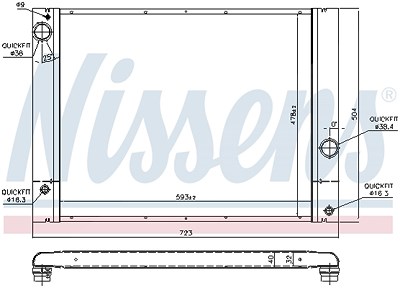 Nissens Kühler, Motorkühlung [Hersteller-Nr. 60772] für BMW von NISSENS