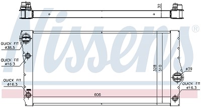 Nissens Kühler, Motorkühlung [Hersteller-Nr. 60775] für BMW von NISSENS