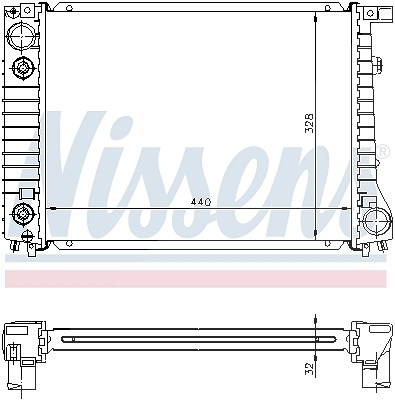 Nissens Kühler, Motorkühlung [Hersteller-Nr. 60796A] für BMW von NISSENS