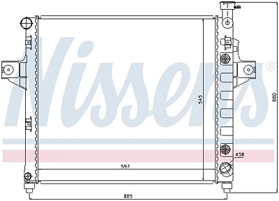 Nissens Kühler, Motorkühlung [Hersteller-Nr. 61010] für Jeep von NISSENS