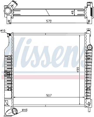 Nissens Kühler, Motorkühlung [Hersteller-Nr. 61021A] für Jeep von NISSENS