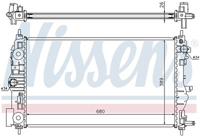 Nissens Kühler, Motorkühlung [Hersteller-Nr. 61676] für Chevrolet, Opel von NISSENS