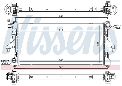 Nissens Kühler, Motorkühlung [Hersteller-Nr. 617879] für Fiat von NISSENS