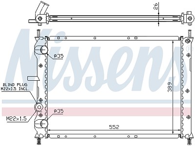 Nissens Kühler, Motorkühlung [Hersteller-Nr. 61879A] für Fiat von NISSENS