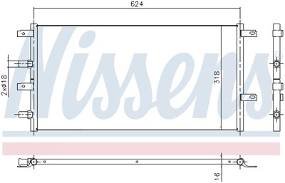 Nissens Kühler, Motorkühlung [Hersteller-Nr. 61966] für Iveco von NISSENS