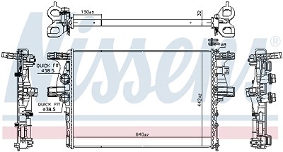 Nissens Kühler, Motorkühlung [Hersteller-Nr. 61988] für Iveco von NISSENS