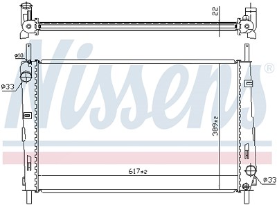 Nissens Kühler, Motorkühlung [Hersteller-Nr. 620411] für Ford von NISSENS