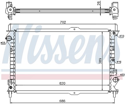 Nissens Kühler, Motorkühlung [Hersteller-Nr. 62156A] für Ford von NISSENS