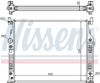 Nissens Kühler, Motorkühlung [Hersteller-Nr. 62576A] für Mercedes-Benz von NISSENS