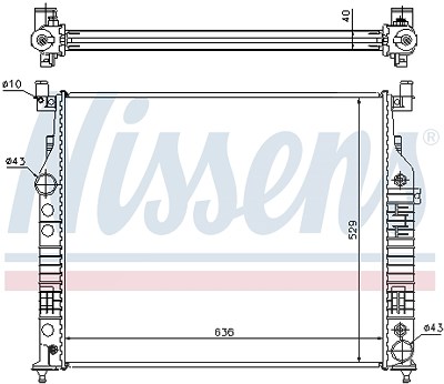 Nissens Kühler, Motorkühlung [Hersteller-Nr. 62577A] für Mercedes-Benz von NISSENS