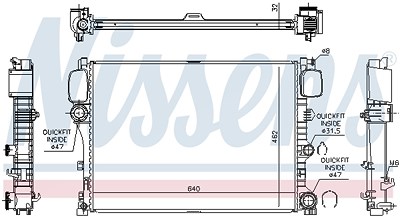 Nissens Kühler, Motorkühlung [Hersteller-Nr. 627025] für Mercedes-Benz von NISSENS