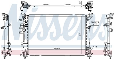 Nissens Kühler, Motorkühlung [Hersteller-Nr. 627063] für Infiniti, Mercedes-Benz von NISSENS