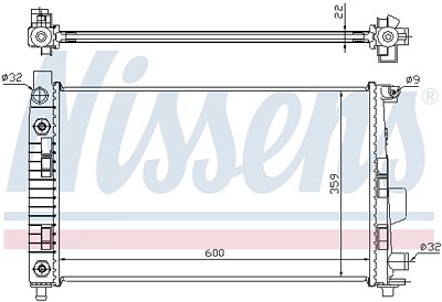 Nissens Kühler, Motorkühlung [Hersteller-Nr. 62781A] für Mercedes-Benz von NISSENS