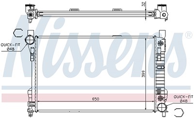 Nissens Kühler, Motorkühlung [Hersteller-Nr. 62786A] für Mercedes-Benz von NISSENS