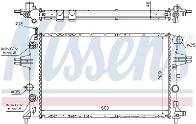 Nissens Kühler, Motorkühlung [Hersteller-Nr. 63003A] für Opel von NISSENS