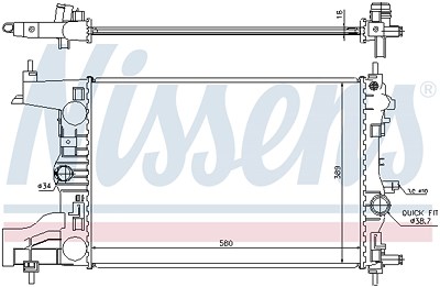 Nissens Kühler, Motorkühlung [Hersteller-Nr. 630727] für Chevrolet, Opel von NISSENS