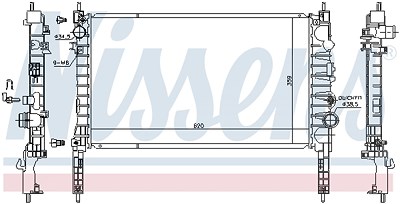 Nissens Kühler, Motorkühlung [Hersteller-Nr. 630774] für Chevrolet, Opel von NISSENS