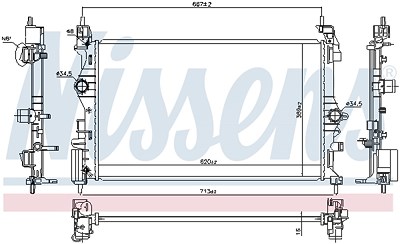 Nissens Kühler, Motorkühlung [Hersteller-Nr. 630785] für Opel von NISSENS