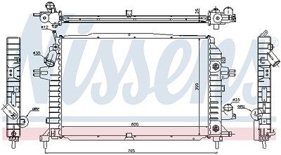 Nissens Kühler, Motorkühlung [Hersteller-Nr. 63115A] für Opel von NISSENS