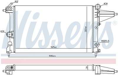 Nissens Kühler, Motorkühlung [Hersteller-Nr. 632231] für Opel von NISSENS