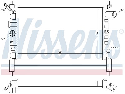 Nissens Kühler, Motorkühlung [Hersteller-Nr. 632761] für Opel von NISSENS