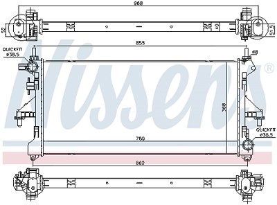 Nissens Kühler, Motorkühlung [Hersteller-Nr. 63567] für Fiat von NISSENS