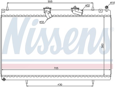 Nissens Kühler, Motorkühlung [Hersteller-Nr. 63619] für Citroën, Peugeot von NISSENS