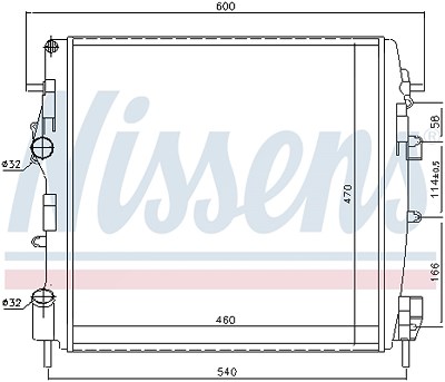 Nissens Kühler, Motorkühlung [Hersteller-Nr. 63762] für Nissan, Renault von NISSENS