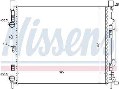 Nissens Kühler, Motorkühlung [Hersteller-Nr. 637623] für Mercedes-Benz, Renault von NISSENS