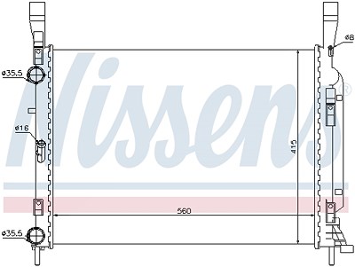 Nissens Kühler, Motorkühlung [Hersteller-Nr. 637628] für Mercedes-Benz, Renault von NISSENS