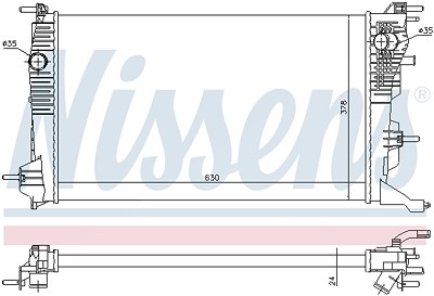 Nissens Kühler, Motorkühlung [Hersteller-Nr. 637647] für Renault von NISSENS