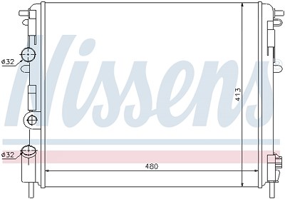 Nissens Kühler, Motorkühlung [Hersteller-Nr. 637931] für Nissan, Renault, Dacia von NISSENS